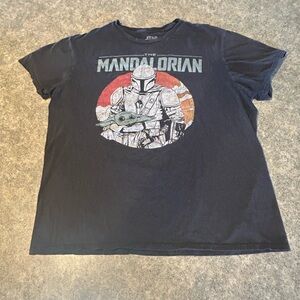Vtg Mad Engine Star Wars The Mandalorian Grogu Men's Short Sleeve T-Shirt Large